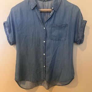Workshop Republic Clothing Chambray Button-Up Top